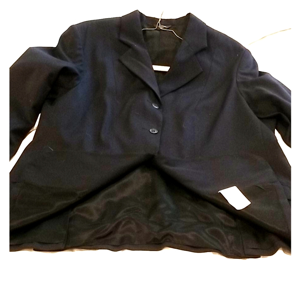 New, never worn riding coat. Ladies, navy.